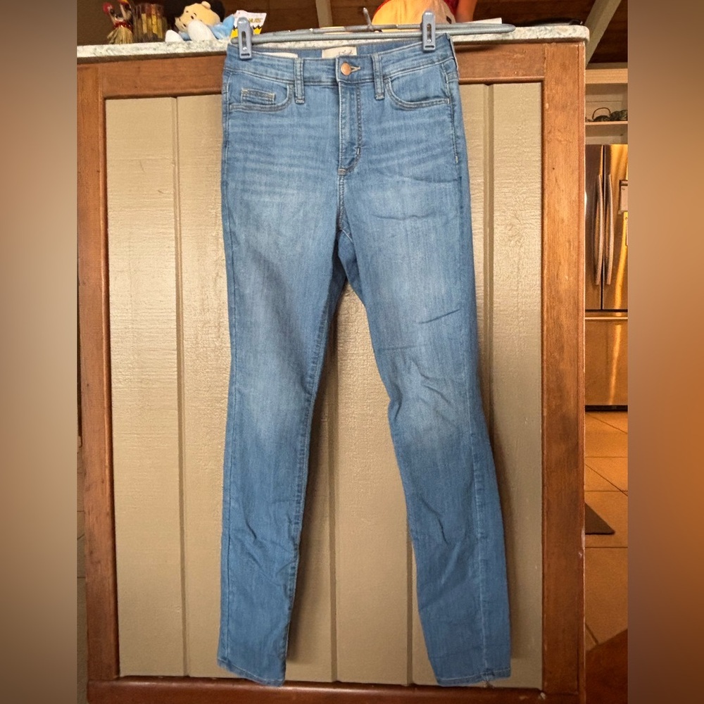 High rise skinny jeans